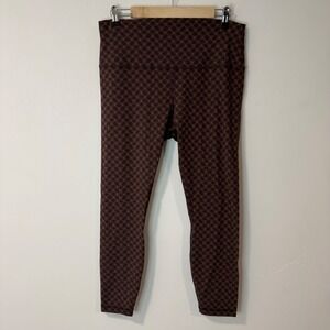 Lululemon Align High-Rise Pant Brown Plaid Check Leggings Size 14